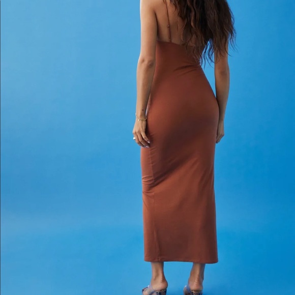 NWT Reformation Lainey dress in chestnut - Picture 3 of 5